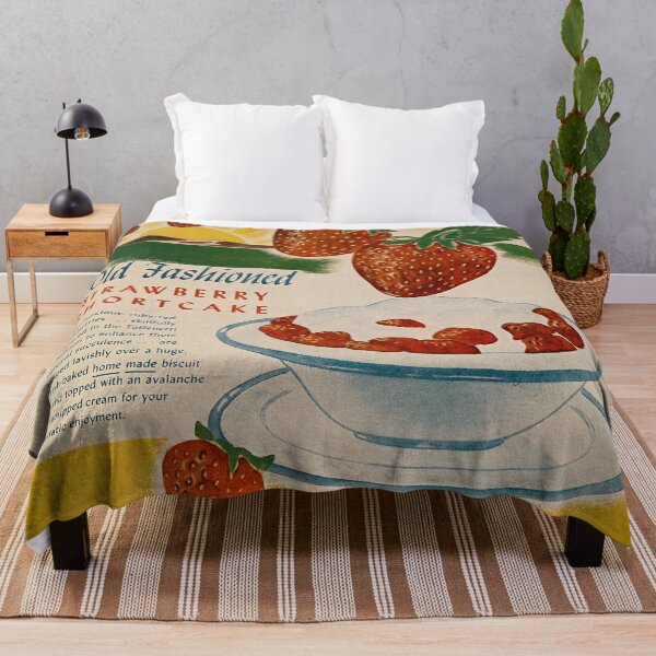 Item preview, Cartel publicitario de comida vintage: lindo anuncio de postre de tarta de fresa designed and sold by ARVA-Digital.