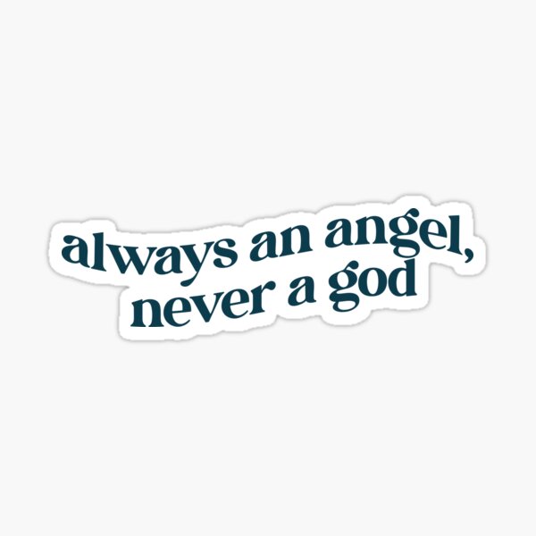 always an angel, never a god [boygenius] – Dark Blue Sticker