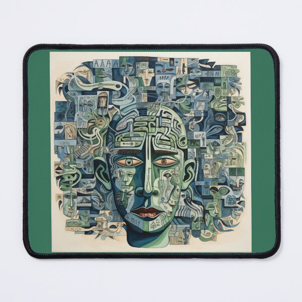 Item preview, Stop Overthinking Abstract Aztec Mask designed and sold by CoolMantras.