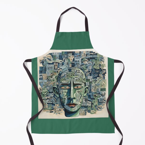 Item preview, Stop Overthinking Abstract Aztec Mask designed and sold by CoolMantras.