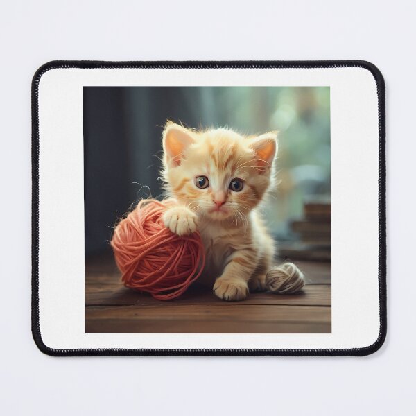 Item preview, A cute cat plays with a ball of yarn designed and sold by CreativeSparkzz.