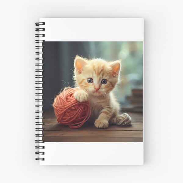 Item preview, A cute cat plays with a ball of yarn designed and sold by CreativeSparkzz.