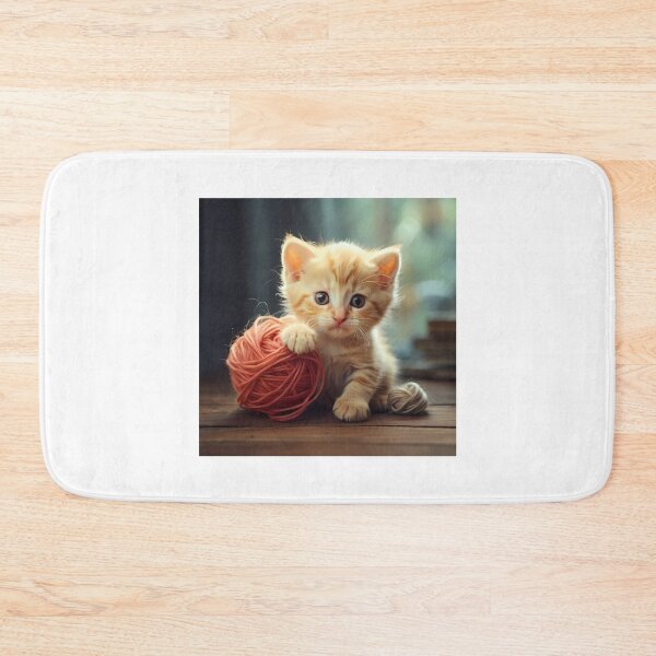 Item preview, A cute cat plays with a ball of yarn designed and sold by CreativeSparkzz.