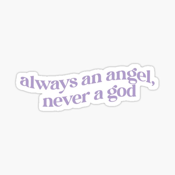 "always an angel, never a god [boygenius] Purple" Sticker for Sale by