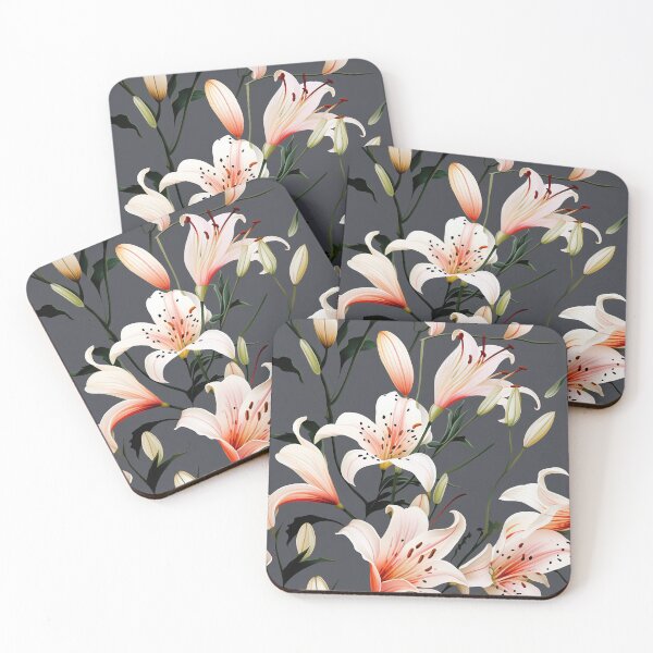Item preview, Lily Tile 22: Trumpets of Purity in Pastel Dreams, Dew Kissed by Fragrance designed and sold by TheBrainArt.