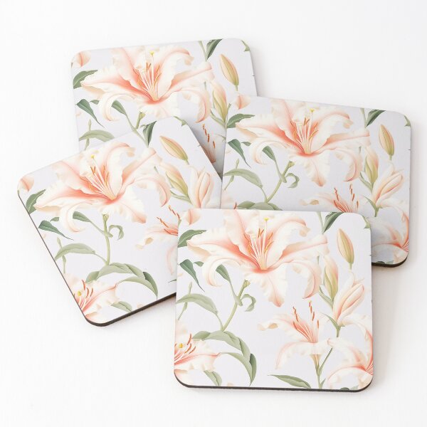 Item preview, Lily Tile 23: Trumpets of Purity in Pastel Dreams, Dew Kissed by Fragrance designed and sold by TheBrainArt.
