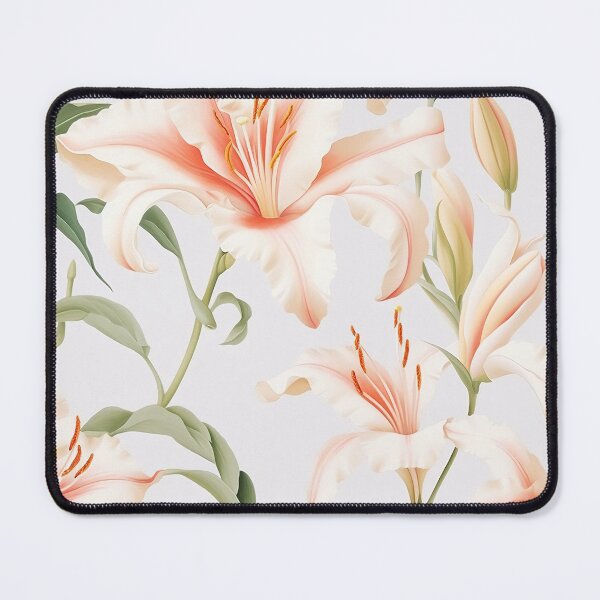 Item preview, Lily Tile 23: Trumpets of Purity in Pastel Dreams, Dew Kissed by Fragrance designed and sold by TheBrainArt.