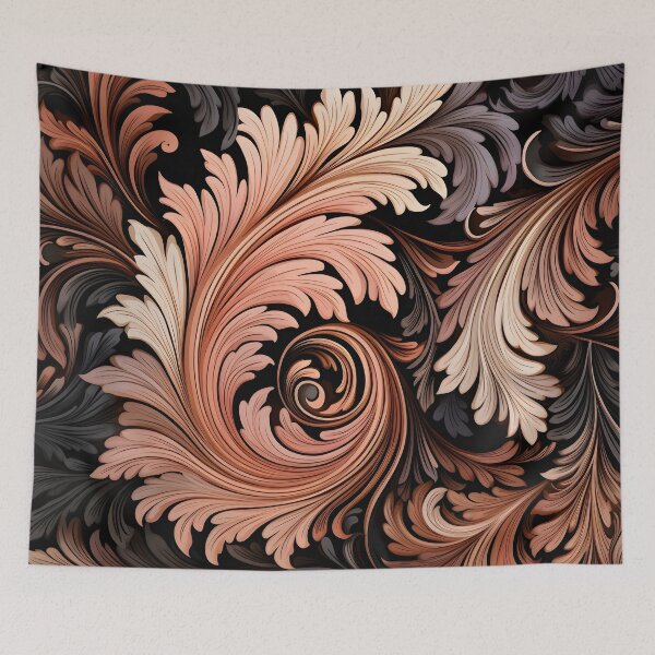 Item preview, Toffee color swirling abstract decorative print designed and sold by dcrc.