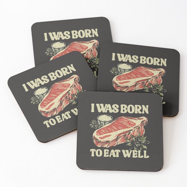 Item preview, I was born to eat well vintage food art designed and sold by ArtFusion-Shop.