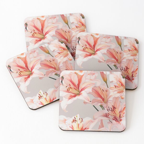 Item preview, Lily Tile 24: Trumpets of Purity in Pastel Dreams, Dew Kissed by Fragrance designed and sold by TheBrainArt.