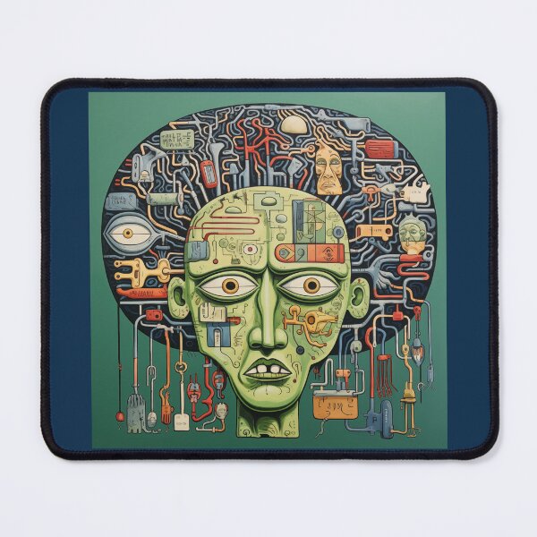 Item preview, Stop Overthinking Abstract Mask designed and sold by CoolMantras.