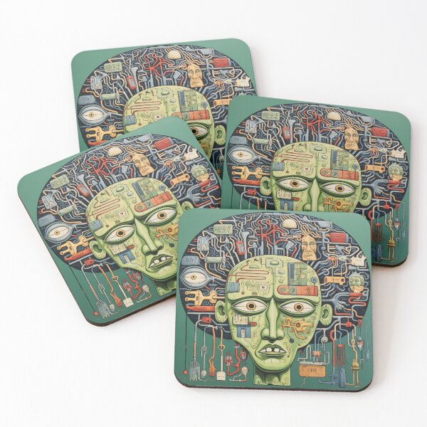 Item preview, Stop Overthinking Abstract Mask designed and sold by CoolMantras.