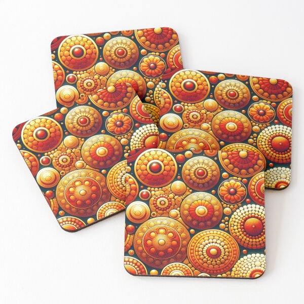 Item preview, Elegant Large  Orange Mandala Patterns designed and sold by mymagicstoreus.