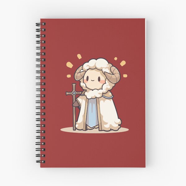 Item preview, MMO Healer Sheep: Adorable Priest in Cardboard Dystopia Style Sticker designed and sold by zax454.