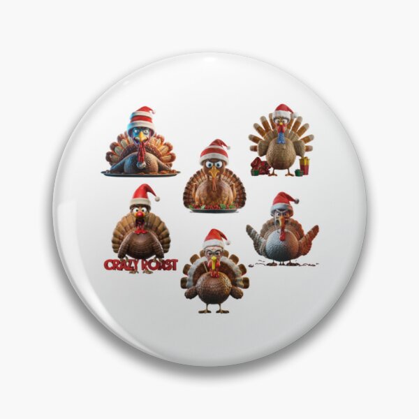 Item preview, Turkey drop santa stickers thanksgiving designed and sold by Fashionmine.