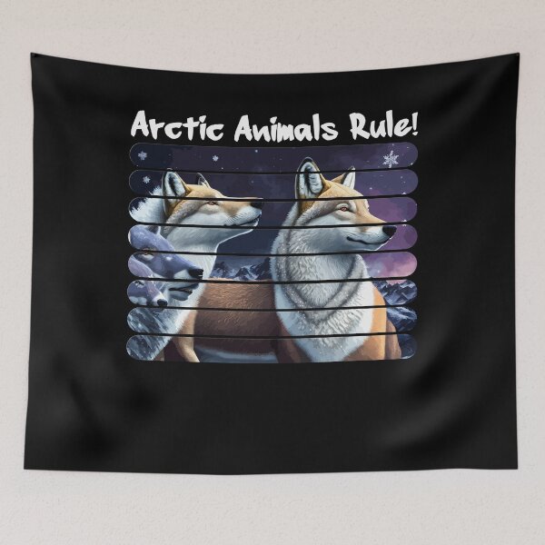 Item preview, Arctic Animals Rule! Arctic Fox at starry night designed and sold by Shirtey.