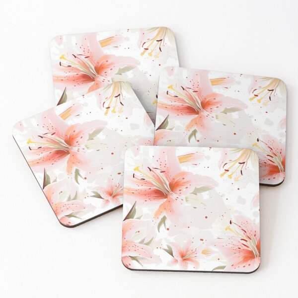 Item preview, Lily Tile 26: Trumpets of Purity in Pastel Dreams, Dew Kissed by Fragrance designed and sold by TheBrainArt.