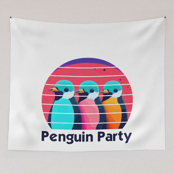 Item preview, Funny Antarctica Vibrant Penguins Party Outdoor designed and sold by Shirtey.