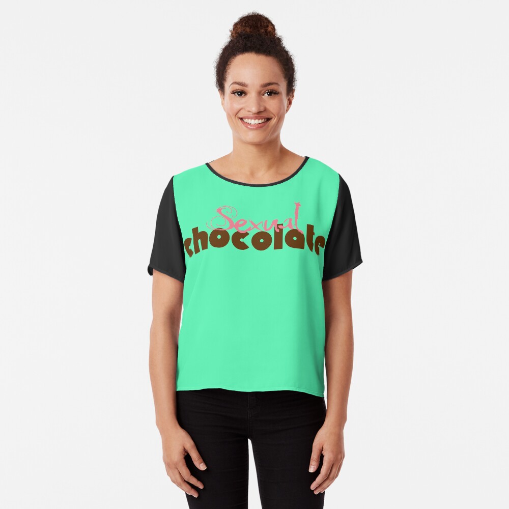 Tronic Worx Sexual Chocolate Pink and Brown Letter T Shirt