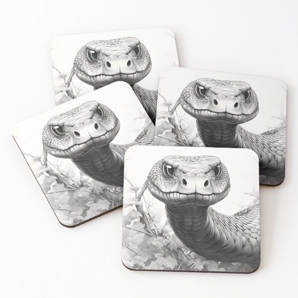 Item preview, Black and White Snake drawing designed and sold by Pencil-Art.