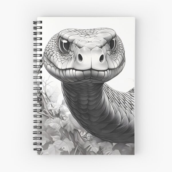 Item preview, Black and White Snake drawing designed and sold by Pencil-Art.