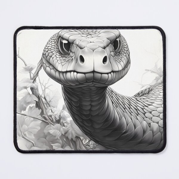 Item preview, Black and White Snake drawing designed and sold by Pencil-Art.