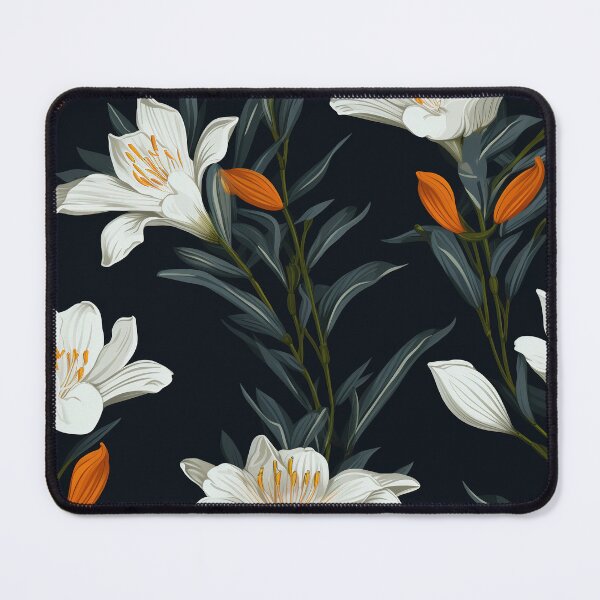 Item preview, Lily Tile 28: Trumpets of Purity in Pastel Dreams, Dew Kissed by Fragrance designed and sold by TheBrainArt.