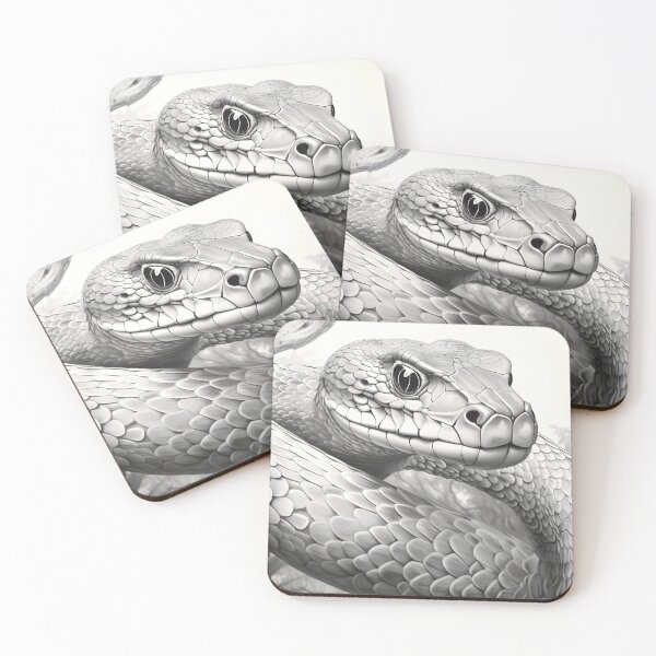 Item preview, Black and White Snake drawing designed and sold by Pencil-Art.
