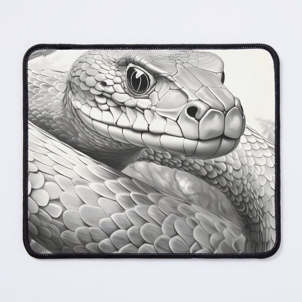 Item preview, Black and White Snake drawing designed and sold by Pencil-Art.