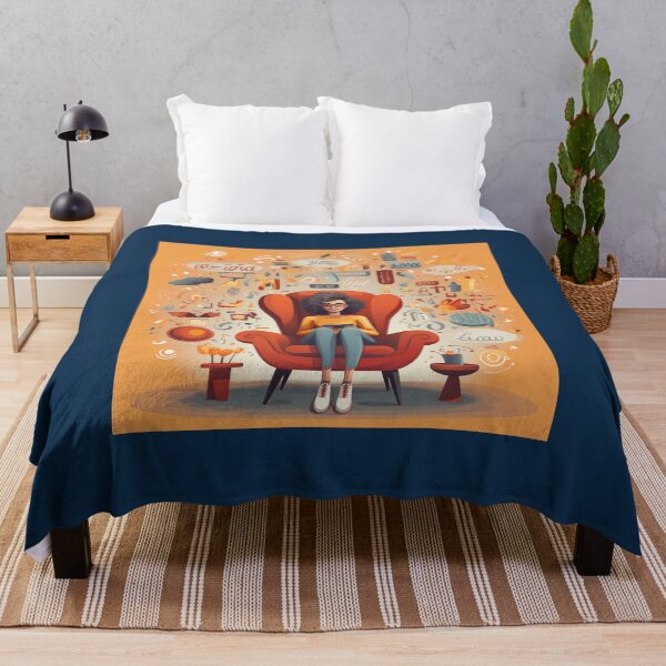 Item preview, Stop Overthinking Drawn Girl For Psychotherapist's Room designed and sold by CoolMantras.