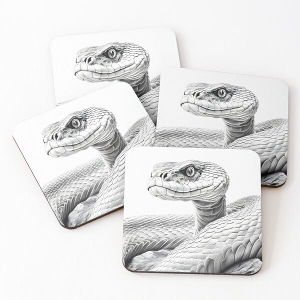 Item preview, Black and White Snake drawing designed and sold by Pencil-Art.