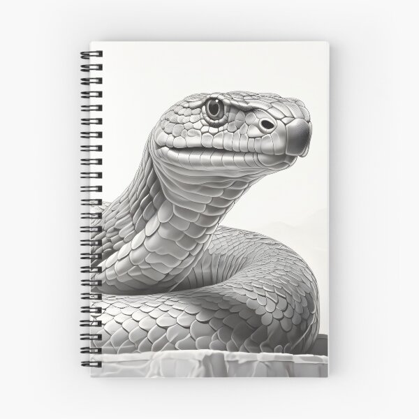 Item preview, Black and White Snake drawing designed and sold by Pencil-Art.