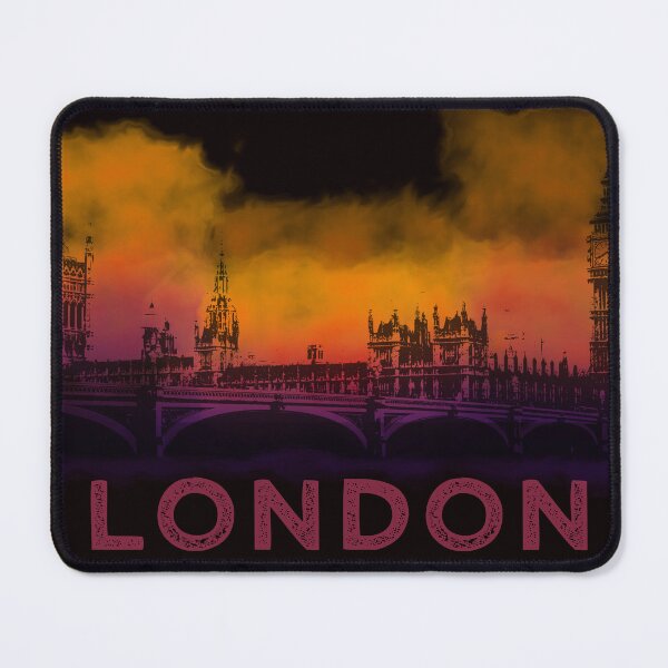Item preview, SKYLINE OF LONDON PARLIAMENT BIG BEN FUCHSIA designed and sold by Marni Scofidio Desi9ns.