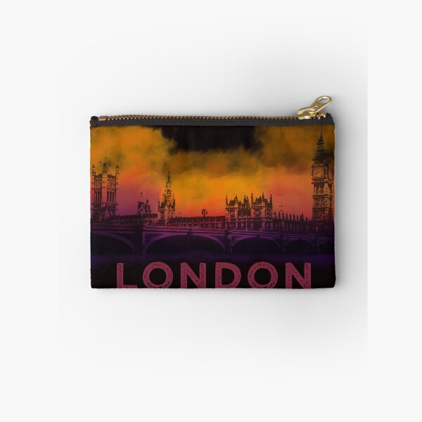 Item preview, SKYLINE OF LONDON PARLIAMENT BIG BEN FUCHSIA designed and sold by Marni Scofidio Desi9ns.