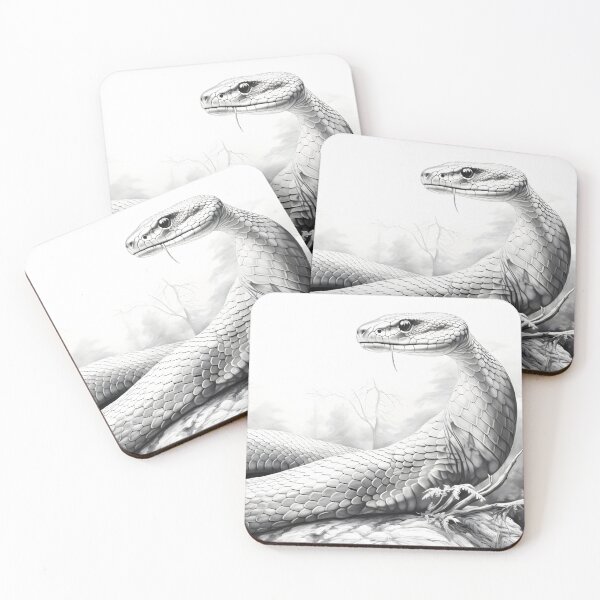 Item preview, Black and White Snake drawing designed and sold by Pencil-Art.