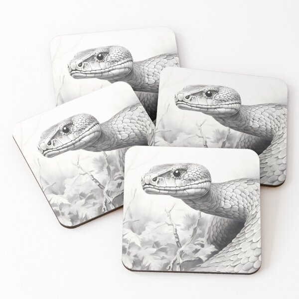 Item preview, Black and White Snake drawing designed and sold by Pencil-Art.