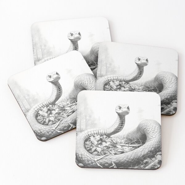 Item preview, Black and White Snake drawing designed and sold by Pencil-Art.