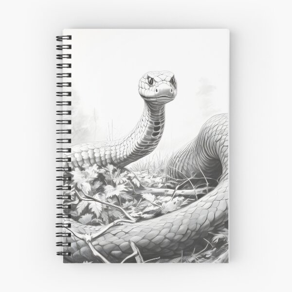 Item preview, Black and White Snake drawing designed and sold by Pencil-Art.