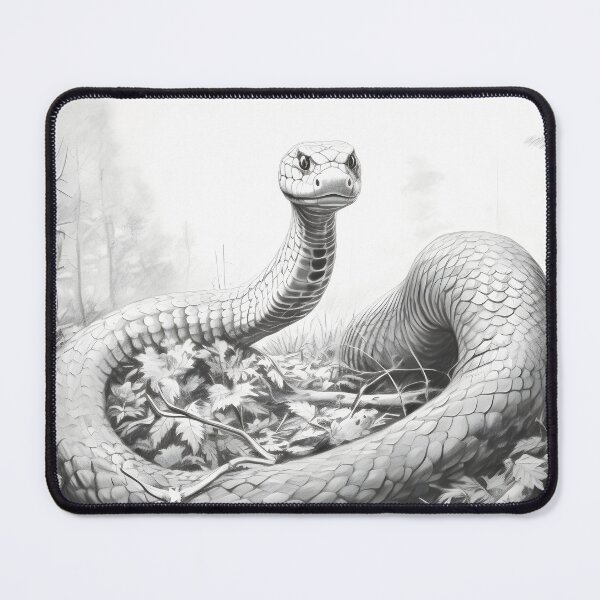 Item preview, Black and White Snake drawing designed and sold by Pencil-Art.
