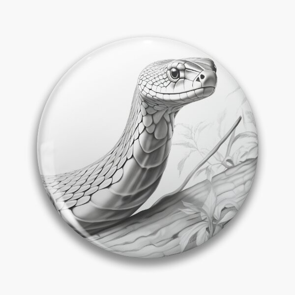 Item preview, Black and White Snake drawing designed and sold by Pencil-Art.