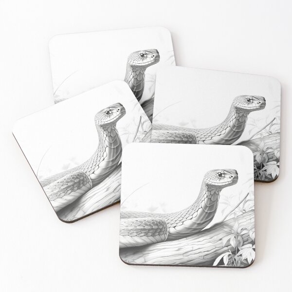 Item preview, Black and White Snake drawing designed and sold by Pencil-Art.