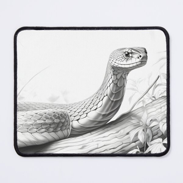 Item preview, Black and White Snake drawing designed and sold by Pencil-Art.