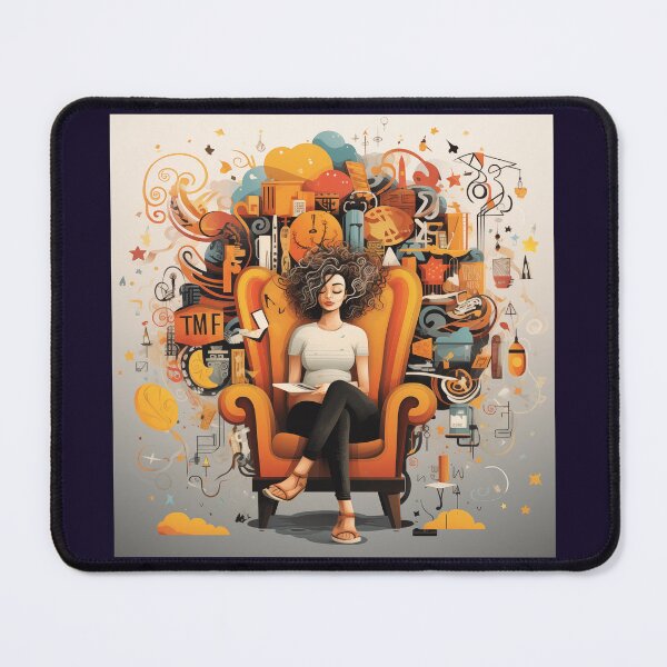 Item preview, Stop Overthinking Drawn Girl For Psychotherapist's Room designed and sold by CoolMantras.