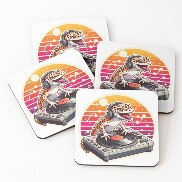 Item preview, Leopard Gecko Lizard DJ Music designed and sold by DinoKate.