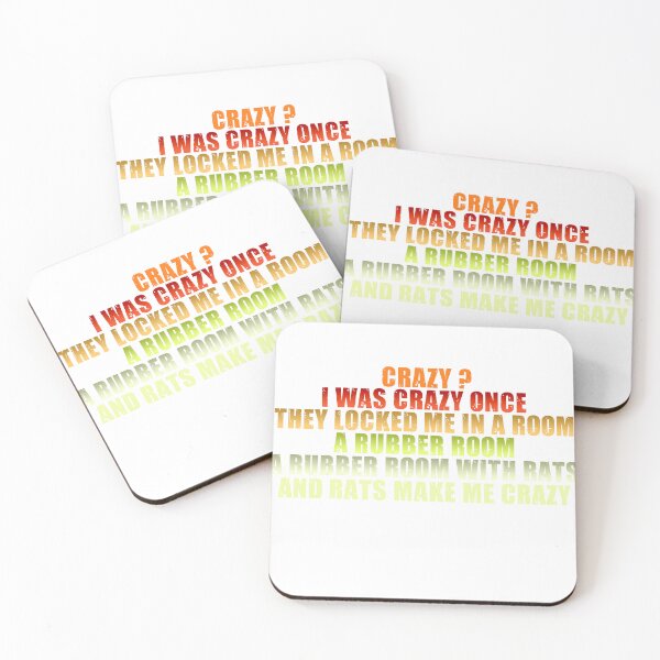 Item preview, Crazy ? I was crazy once. Funny, sarcastic meme designed and sold by Mkdajeweler.