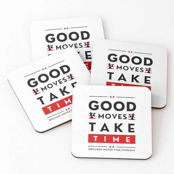 Item preview, Good Moves Take Time - Black designed and sold by ChessiShop.