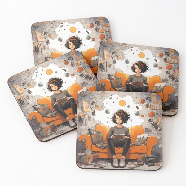 Item preview, Stop Overthinking Girl For Psychotherapist's room designed and sold by CoolMantras.