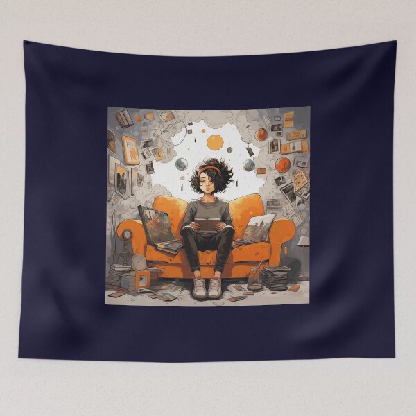 Item preview, Stop Overthinking Girl For Psychotherapist's room designed and sold by CoolMantras.