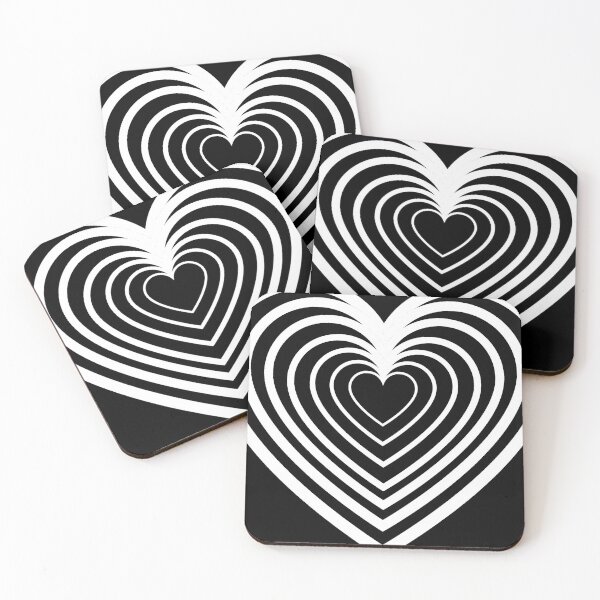 Item preview, Heart pattern black and white  designed and sold by GingaDesigns.