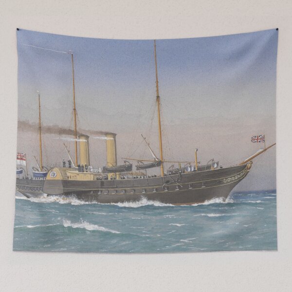 Item preview, Vintage British Royal Yacht Illustration (1870) designed and sold by BravuraMedia.